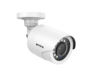 ANNKE 1080p Telecamera di Sicurezza Bullet Bianca a Proiettile AHD/TVI/CVI/CVBS 4-in-1 per Esterni con Cavo, IP66 Impermeabile Video Fotocamera Domestica Analogica per uso Interno ed Esterno, Bianco