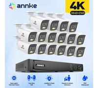ANNKE 16CH 8MP POE Sistema di telecamere di sicurezza Audio bidirezionale 4K NVR Kit CCTV Outdoor 16PCS Telecamera IP H.265 + Set di videosorveglianza
