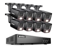 ANNKE 3K Lite 8 canali DVR telecamera di sicurezza esterna con rilevamento intelligente di persone e veicoli, 8 telecamere di sorveglianza HD 1080p per casa, doppia luce con visione notturna a colori