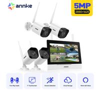 Annke 3MP 5MP Sistema CCTV Wireless 4CH NVR Telecamera wifi esterna Touch screen da 7 pollici Audio bidirezionale Telecamera di sicurezza Wifi 2/4 pezzi