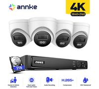 ANNKE 4K Ultra HD POE Sistema di videosorveglianza Registratore NVR 8CH con telecamere di sicurezza da 8MP Kit CCTV Registrazione audio Telecamera IP 4K