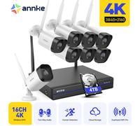 Annke 8MP Sistema CCTV Wireless 16CH NVR Kit di videosorveglianza Audio bidirezionale 4K telecamera poe 2/4/6/8 pezzi telecamere di sicurezza wifi