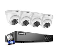 ANNKE Registratore DVR 3K Lite a 8 canali, 4 x 1080P telecamera di sorveglianza esterna con intelligenza artificiale persone/veicolo, allarme e-mail con immagini, disco rigido da 1 TB