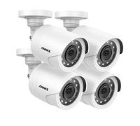 ANNKE - Set di 4 telecamere di sorveglianza CCTV per esterni, 2 MP, Full HD 1080P, con accessori, impermeabili, colore bianco