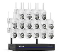ANNKE Set di telecamere di sorveglianza da 5 MP, per esterni, Wi-Fi, 16 CH 4 K NVR con 16 telecamere PT, visione notturna a colori, audio bidirezionale, riconoscimento intelligente delle persone