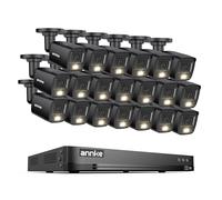 ANNKE Sistema di telecamera di sicurezza 1080P, registratore DVR a 32 canali 3K Lite con rilevamento di movimento AI, 20 telecamere analogiche da 2 MP, con visione notturna a colori, senza disco
