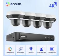 ANNKE smart 4MP Super HD telecamera PTZ telecamera POE di sicurezza telecamera IP di sorveglianza con Zoom ottico 4X con Video POE Ultra HD 8MP 4K 4pcs cameras