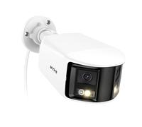 ANNKE Telecamera di sicurezza PoE 4K a doppia lente da 8 MP | Vista a 180° per esterni | Visione notturna intelligente a colori a doppia luce fino a 20 m | Rilevamento intelligente di esseri umani