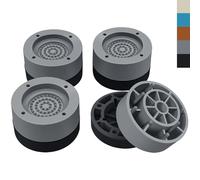 ANNKUT Rialzi rotondi per mobili da 2,5 cm, resistenti, per sedie e tavoli e gambe della scrivania, alzate per alzate del letto (confezione da 4, grigio)