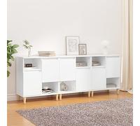 Annlera Comò 60 x 35 x 70 cm credenze 3 pezzi Komoda Do Salonu Credenze per camera da letto Side Board Mobili da ufficio Credenza Drawer Chest Bagno Mobili Mobili Corridoio Bianco