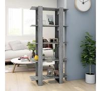 Annlera Libreria Divisorio Grigio Sonoma 80x30x160 cm Mobiletto Multiuso per Ripiani Aperti Mobile Soggiorno Portaoggetti Scaffale Legno