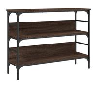 Annlera Tavolino consolle da corridoio, per ingresso, corridoio, soggiorno e ufficio, facile da pulire, design minimalista marrone, effetto rovere, 100 x 32 x 75 cm
