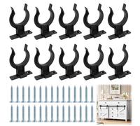 Annlpoy 10 Clip ganci zoccolo battiscopa cucina universale fissaggio e staffe per Battiscopa con 30 Viti,Base Cucina Confezione,Supporti di Fissaggio in Plastica Robusta per Piedini Regolabili