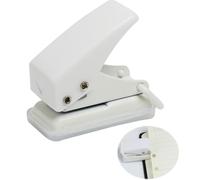 Annlpoy 1pcs Mini Perforatrice Manuale Multifunzione Portatile su carta per carta un foro,bucatrice etichette per Album Fotografici Souvenir, Design Ergonomico e Pulizia Semplice (Bianco)