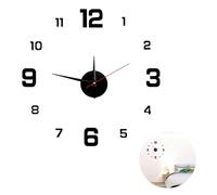 Annlpoy 1pcs Orologio da Parete, Moderno Cucina Orologi da Muro 40 cm,orologio da parete 3d adesivo silenzioso,per Decorazione di Soggiorno, Ufficio, Camera da Letto e Cucina, Montaggio Fai-da-Te,Nero
