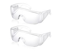 Annlpoy 2pcs Occhiali protettivi da lavoro,occhiali da lavoro graduati,occhiali antipolvere,occhiali laboratorio chimica,Protezione UV Completa, per Portatori di Occhiali