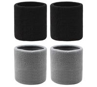 Annlpoy 4 pcs Polsino Sportivo, Set Manicotti Elasticizzati Proteggi Dita, polsini palestra polsiere palestra polsini tennis, fasce da polso per fitness, pallamano, calcio, tennis - misura universale