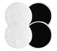 Annlpoy 4 Pezzi kit lucidatura auto tamponi spazzole per lucidatura in feltro lana 125mm, Spessore 26mm, Compatibili con Levigatrici Rotorbitali Bosch e Altri Marchi, Ideale per Diverse Superfici