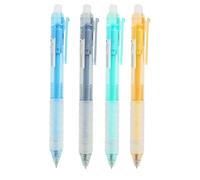 Annlpoy 4pcs penne cancellabili tinta unita per scuola elementare biro cancellabili,0,5 mm - per Studenti e Ufficio, Inchiostro Termosensibile, Perfette per Scuola e Regali, Con Gomma Integrata
