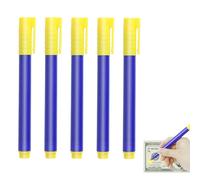 Annlpoy 5 pcs penna soldi falsi pennarello rivelatore di fatte banconote false euro penna rilevatore di denaro,Compatibili con Euro, Dollari, Sterline - Penna Portatile per la Verifica di Autenticità