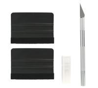 Annlpoy Spatola per Pellicole Adesive Professionale,spatola wrapping, Include Spatole in Plastica Flessibile e Taglierino di Precisione,per Auto, Cellulari e Mobili, Nero Piccolo