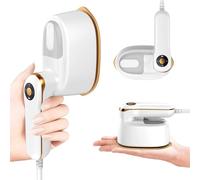 Annmiir Ferro da Stiro Verticale, Pannello Ceramico 140x80 mm, Schermo LCD, 1100W e Riscaldamento Rapido in 15s, Vaporizzatore a 4 velocità, Utilizzo Asciutto e Bagnato, per Viaggi di Lavoro a Casa