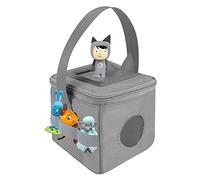 Annmore Borsa portaoggetti per Tonies Box e personaggi, con coperchio per orecchie Tonies, custodia per Toniebox e personaggi, grigio