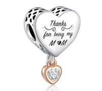 Annmors Charm Ciondolo Inverno Pupazzo Fiocco di neve 925 Argento Sterling Pendenti per Donne Braccialetti e Collane