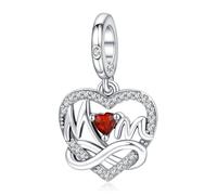 Annmors Charm Ciondolo Inverno Pupazzo Fiocco di neve 925 Argento Sterling Pendenti per Donne Braccialetti e Collane