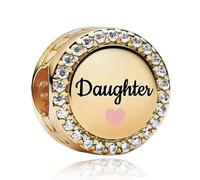 Annmors Charm in argento sterling 925, per braccialetti e collana europei, con zirconi 5A, Natale, San Valentino, festa della mamma, regalo per donne e ragazze, Argento, Zirconia cubica