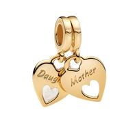 Annmors Charm in argento sterling 925, per braccialetti e collana europei, con zirconi 5A, Natale, San Valentino, festa della mamma, regalo per donne e ragazze, Argento, Zirconia cubica