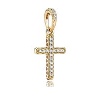 Annmors Charm in argento sterling 925, per braccialetti e collana europei, con zirconi 5A, Natale, San Valentino, festa della mamma, regalo per donne e ragazze, Argento, Zirconia cubica