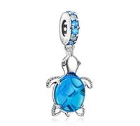 Annmors Charm Pendente Cuore Tartaruga Amore Ciondoli Compatibile con Braccialetti e Collane Donna