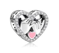 Annmors Charm Pendente Cuore Tartaruga Amore Ciondoli Compatibile con Braccialetti e Collane Donna