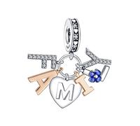 Annmors Charm Pendente Cuore Tartaruga Amore Ciondoli Compatibile con Braccialetti e Collane Donna