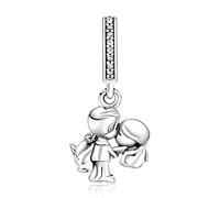 Annmors Charm Pendente Cuore Tartaruga Amore Ciondoli Compatibile con Braccialetti e Collane Donna
