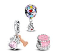 Annmors Charm Pendente Cuore Tartaruga Amore Ciondoli Compatibile con Braccialetti e Collane Donna