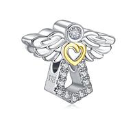 Annmors Charm Pendente Lucciola Gatto Mamma Farfalla Ciondoli Compatibile con Braccialetti e Collane Donna
