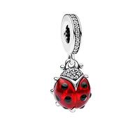 Annmors Charm Pendente Lucciola Gatto Mamma Farfalla Ciondoli Compatibile con Braccialetti e Collane Donna