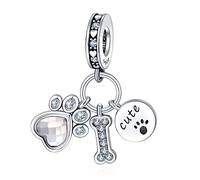 Annmors Charm Pendente Lucciola Gatto Mamma Farfalla Ciondoli Compatibile con Braccialetti e Collane Donna