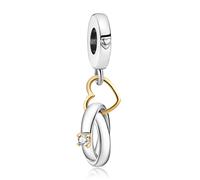 Annmors Charm Pendente Madre Figlia Zampe Cane Ciondoli Compatibile con Braccial
