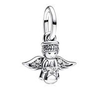 Annmors Donna Ciondolo Pendente Angello Argento 925 Colgantes con Zirconia cubica per Charms Bracciale