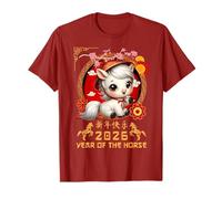 Anno del Cavallo 2026 Capodanno Lunare Cinese 2026 Ragazzi Bambini Maglietta
