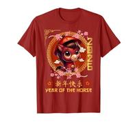 Anno del Cavallo 2026 Capodanno Lunare Cinese 2026 Ragazzi Bambini Maglietta