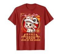 Anno del Cavallo 2026 Capodanno Lunare Cinese 2026 Ragazzi Bambini Maglietta