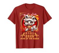 Anno del Cavallo 2026 Capodanno Lunare Cinese 2026 Ragazzi Bambini Maglietta