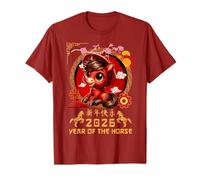 Anno del Cavallo 2026 Capodanno Lunare Cinese 2026 Ragazzi Bambini Maglietta