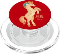 Anno del cavallo 2026 - Cavallo di fuoco dorato Capodanno lunare PopSockets PopGrip per MagSafe