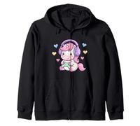 Anno del Cavallo 2026 Gamer Controller per Videogiochi Kawaii Felpa con Cappuccio