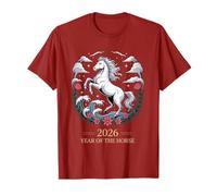 Anno del Cavallo di Fuoco 2026 Capodanno Cinese Festivo Maglietta